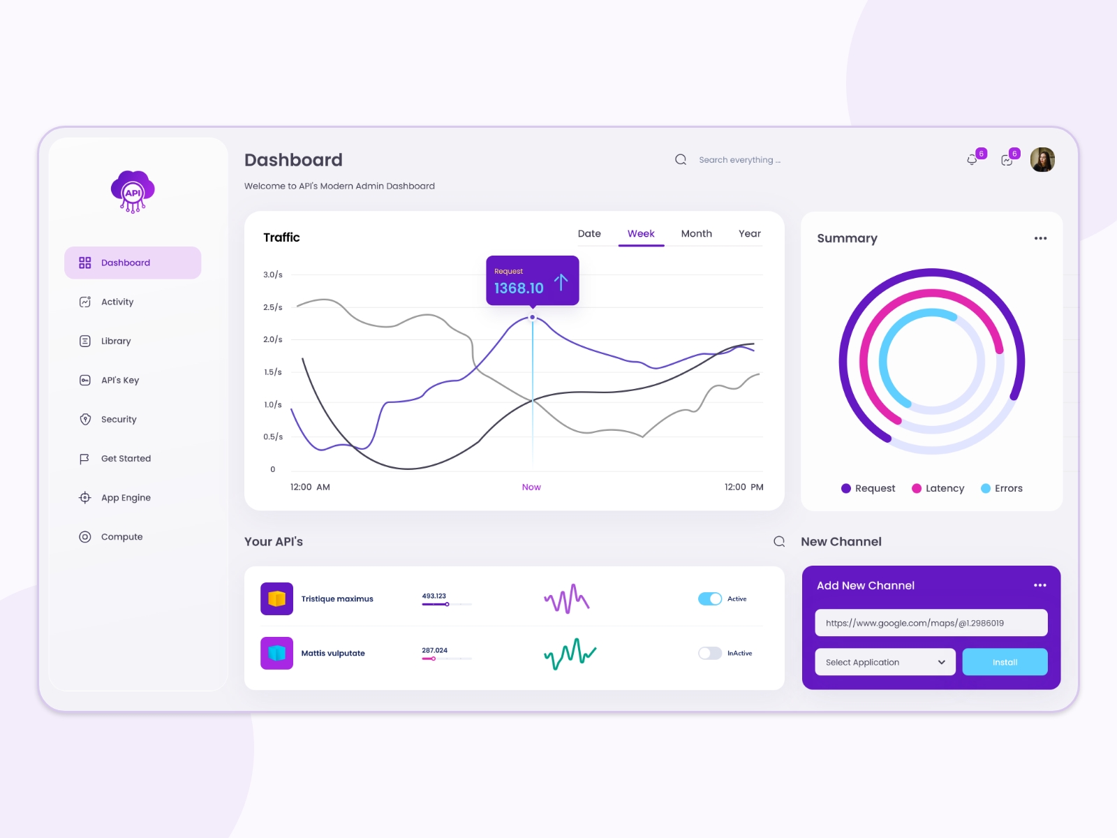 Api Management Dashboard Design By Excellent Webworld On Dribbble