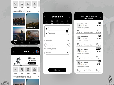 Ticket Booking App UI Design