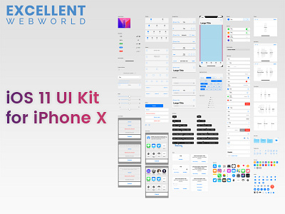 iOS 11 Ui Kit For iPhone X app development ios ios 11 ios 11 ui kit for iphone x ios app design ios app development ios app icon ios application iphone x ui ui ux design ui ux