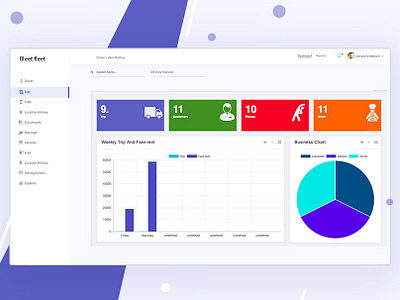 Enterprise Fleet Management System Dashboard dashboard dashboard ui design drivers driving enterprise fleet management gps logistics transportation transportation design truck app truck gps trucker trucking uxui vehical design vehicle