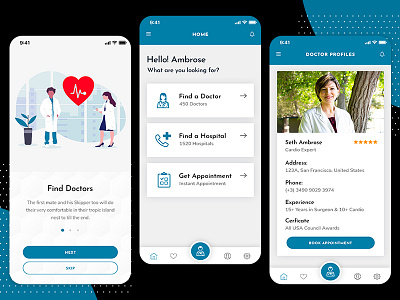 Develop a Professional Doctor Mobile App app design doctor app doctor strange health app health care healthy mobile app mobile app design ui