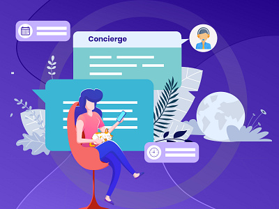 Concierge Services - A Rising Business Model!! app design clean ui concierge illustrator mobile app mobile app design moving technology trends ui ux vector