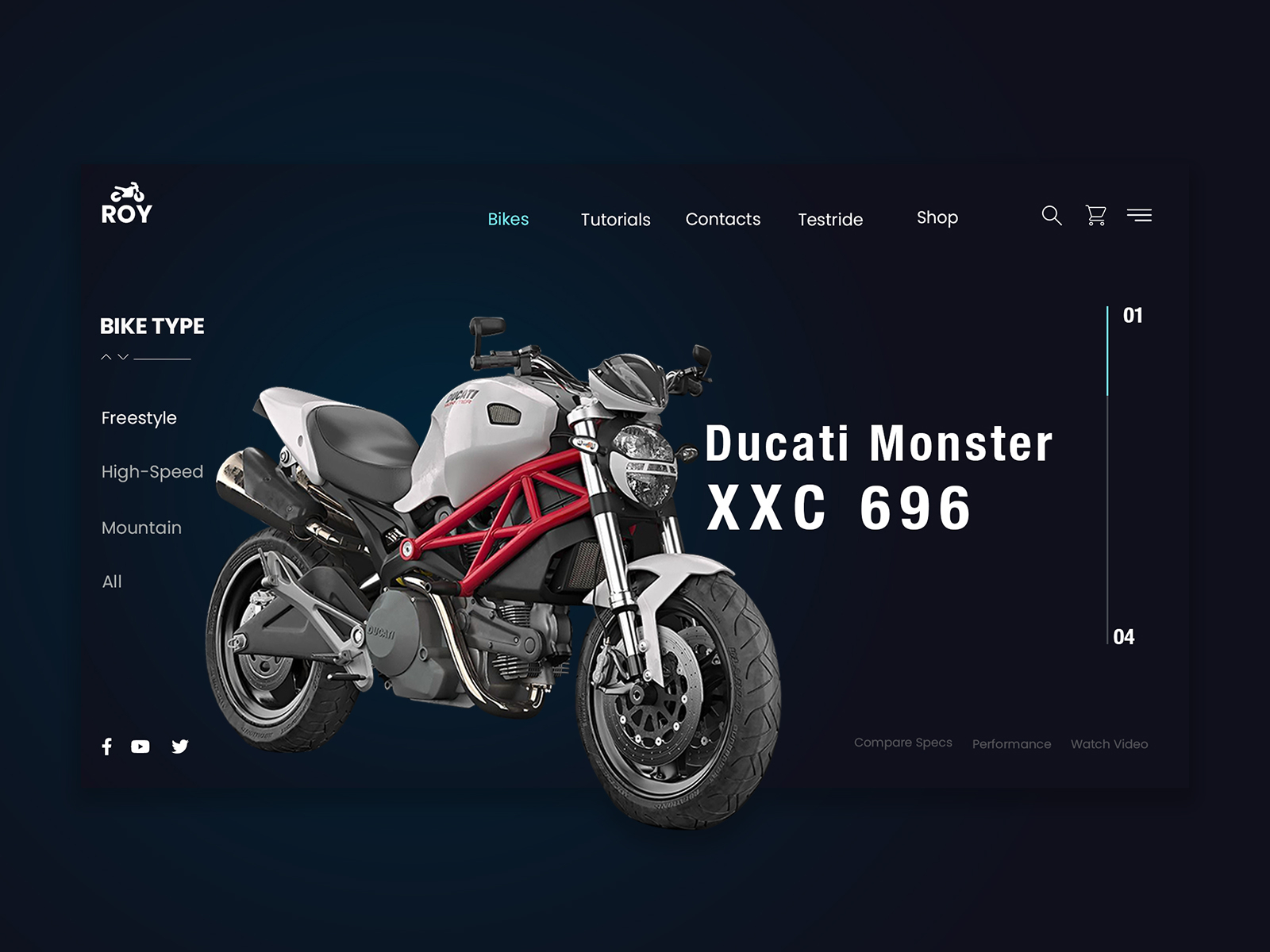 bike shop website