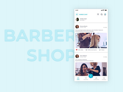 Barber-Shop application barbers barbershop homepage social connection socialmedia ui ux ui ux design uidesign web app