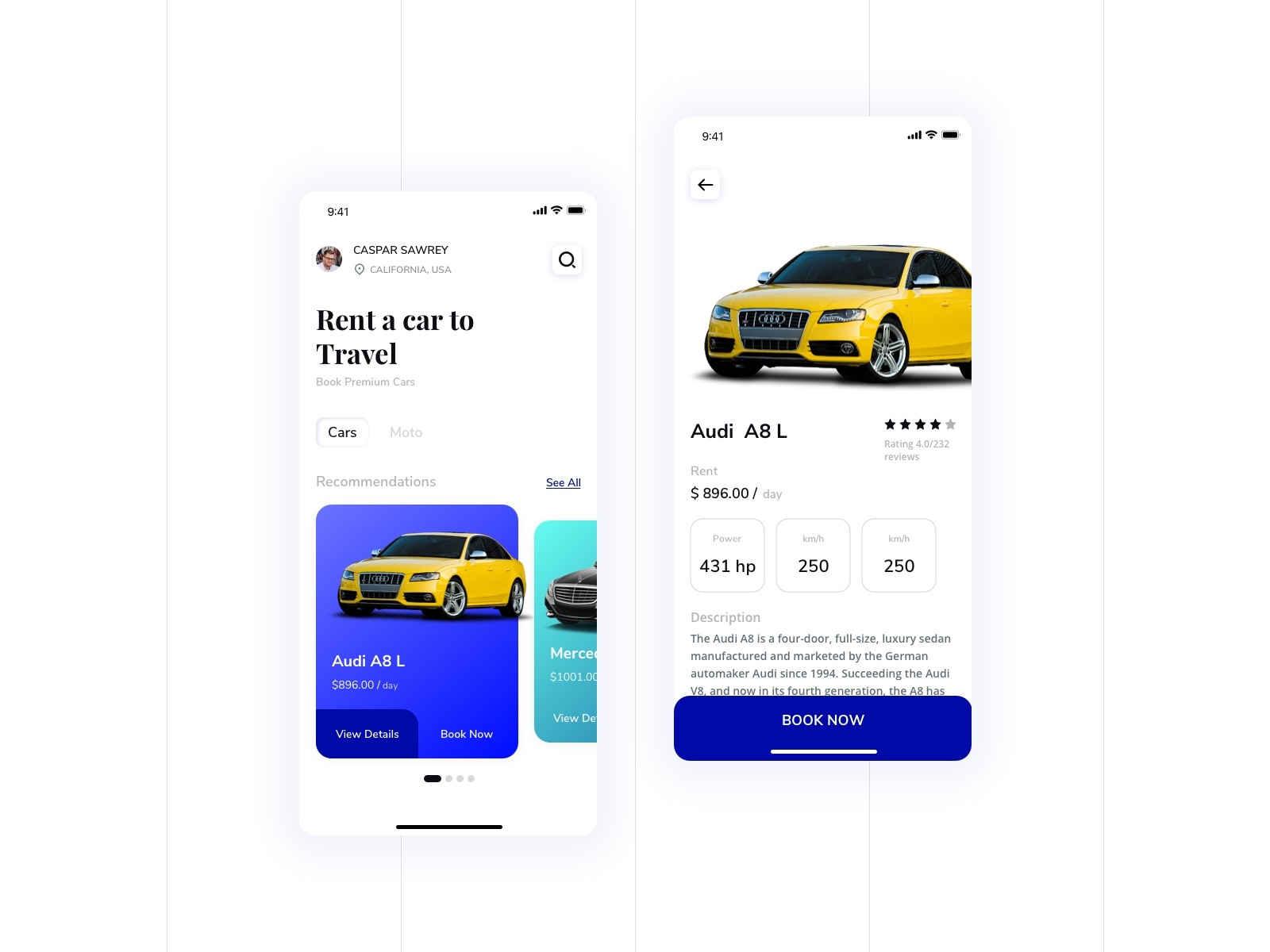 Car Rental Service by Shaily Goel on Dribbble