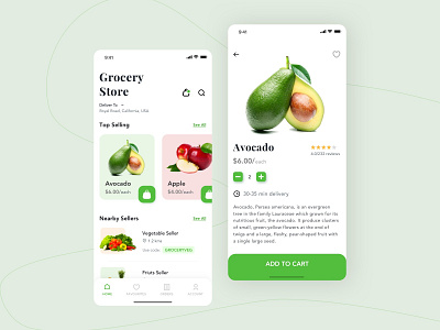 Grocery Store branding detail page flat design fruits gradient grocery store home page minimalistic online delivery product design ui uidesign uiux uiux design ux uxdesign vegetable