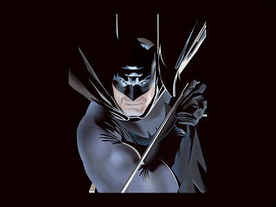 Batman illustration using mesh tool