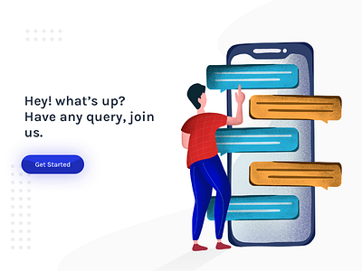 Customer Support (Customer chat) character chat conversation customer support illustration uiux uiuxdesign