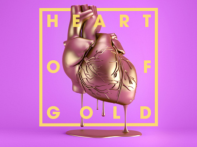 Heart Of Gold arnoldrender c4d heart