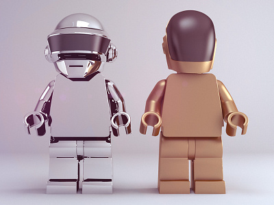 Daft Punk lego 3d arnoldrender lego