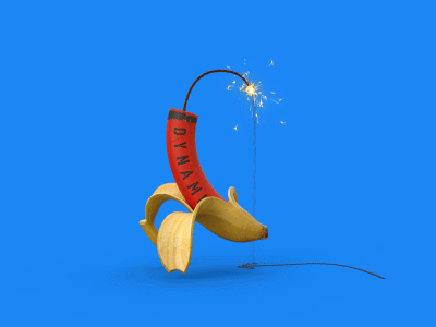 Banana Dynamite 3d animation art butterfly c4d direction icecream redshift