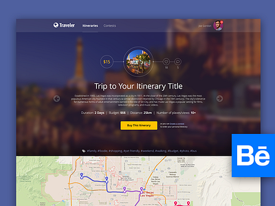 Traveler marketplace behance dashboard development itinerary map marketplace ui uiux ux web design