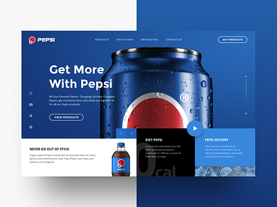 Pepsi Web-site UI Design Concept