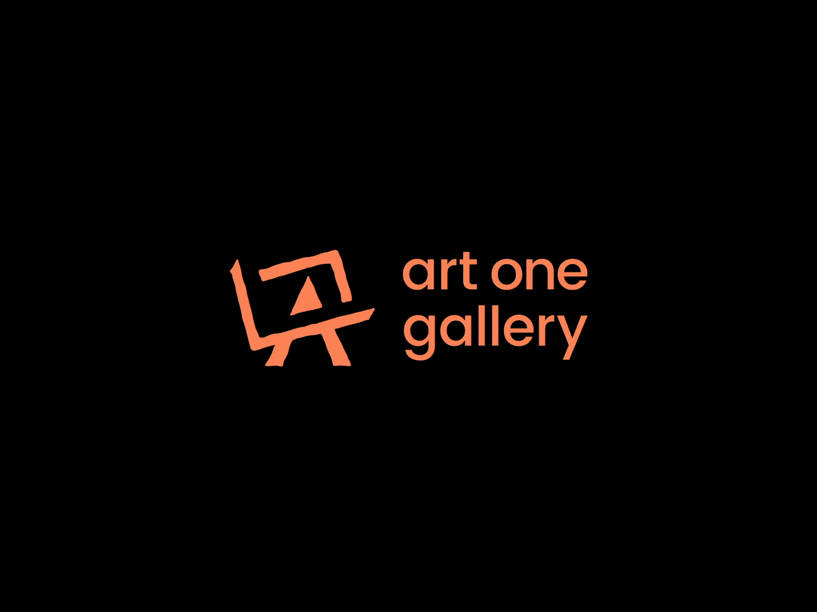 Art One — Logofolio art branding design flat gallery graphic icon illustrator lettering logo logo design logotype minimal simple type typography