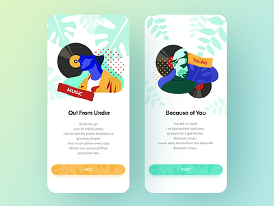 music app app blue design identity illustration music ui