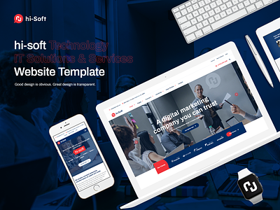 Hi Soft IT Solutions and Services Company HTML5 Template company css3 html 5 jquery responsive web design services