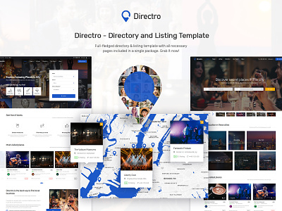 Directro - Directory and Listing Template classified directory graphics design html template listing responsive design website template
