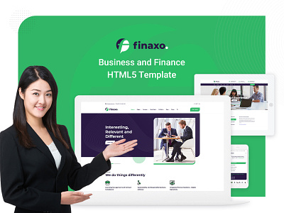 Finaxo - Business and Finance HTML5 Template banking business corporate css finance graphics design html html template jquery responsive design scss website template