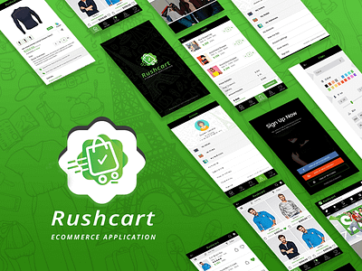 RushCart - Multipurpose Ecommerce App UI Kit fashion mobile app ui multipurpose rushcart shop shopping ui inspiration ui kit ux