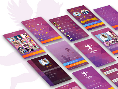 Cupid Love - Dating App UI Kit android app ui kit dating flirting inspiration ios love mobile app romance ui ux