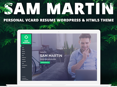 Sam Martin - Personal vCard Resume WordPress and HTML5 Theme