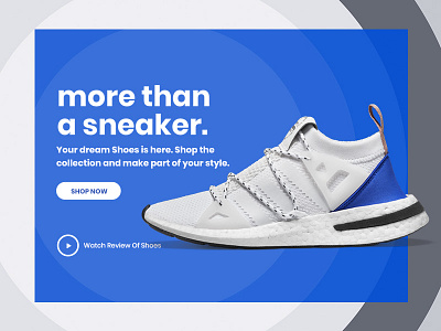 Landing Shoes Banner e commerce ecommerce fashion product shoes shoes banner shoes homepage shoes landing shoes template shop sneaker