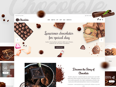 Chocolate E-commerce WooCommerce Theme choco chocolate chocolate bar chocolate website design e commerce ecommerce envatomarket shop theme themeforest