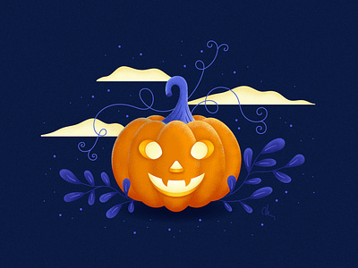 Happy Halloween cute digital illustration halloween holiday illustration pumpkin scary trick or treat vector