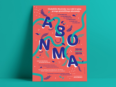 Theatre poster - season 2018/2019 colorful logo design digital illustration graphic design illustration new season poster theatre typography