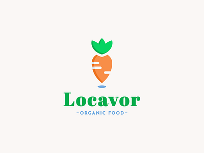 Locavor adobe illustrator carrot dribbbleweeklywarmup logo logo design logomark vegetable