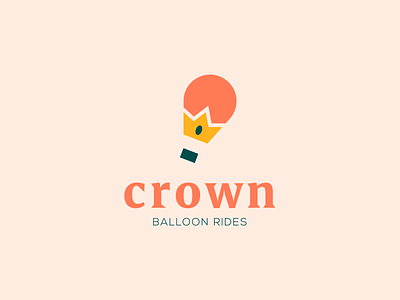 Crown adobe illustrator balloon branding crown dailylogochallenge hot air balloon logo logo design vector