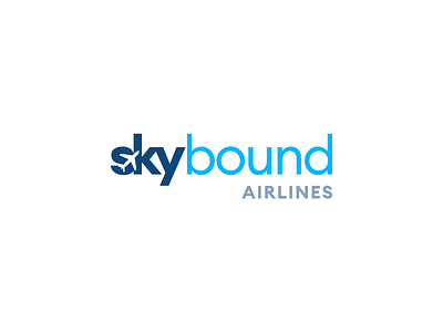 Skybound adobe illustrator airlines airplane branding dailylogochallenge logo logo design negative space logo vector