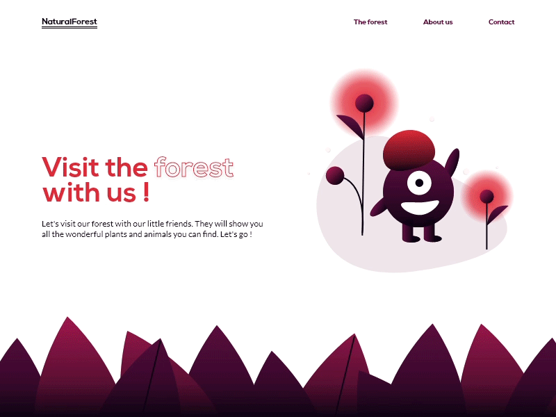 Natural Forest Landing page