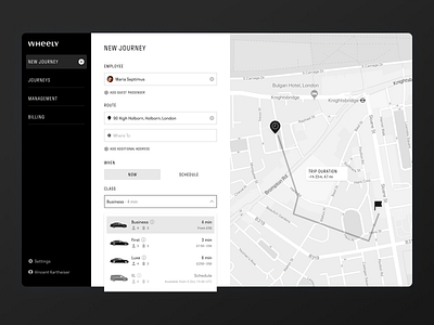 Wheely | B2B Dashboard b2b booking business car chauffeur clean company dashboard design drive flow inspiration interface journey luxury minimal platform ride ui ux