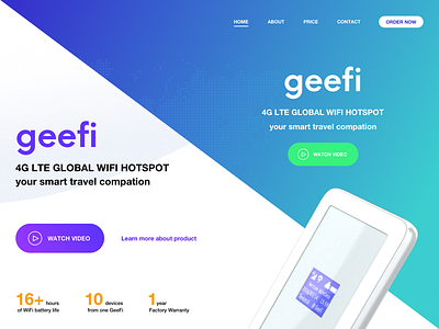 Geefi design dribbble homepage inspiration landing landing page product product page website