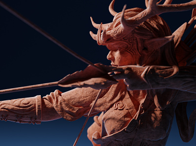 Elven Ranger render 3d art clay clayrender render rendering