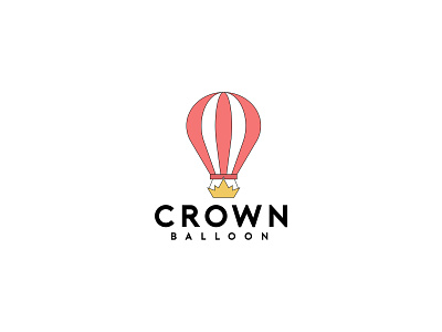 Daily Logo Challenge - Day 2 - Hot Air Balloon + Crown balloon balloon logo branding crown crown logo designer illustration logodesign logodesigns vector