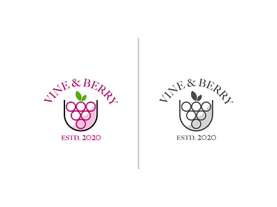 Daily Logo Challenge: Day 17 (Vine & Berry) design designer illustration logo logo design logodesign logotype typography vector vines