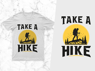 Take a Hike T-Shirt Design for POD design hiking logo logodesign t-shirt design