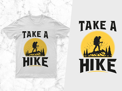 Take a Hike T-Shirt Design for POD design hiking logo logodesign t shirt design
