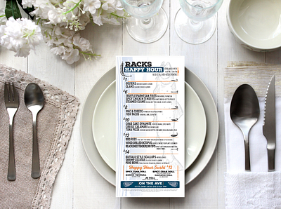 Menu Racks Happy Hour menu card menu design menu restaurant