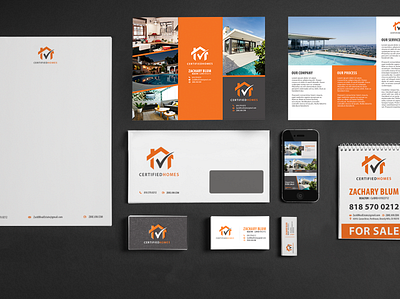 CertifiedHomes Branding app branding business envelop flyer logo