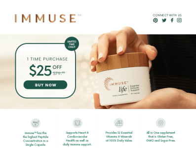 Email Ad Immuse ad banner email natural
