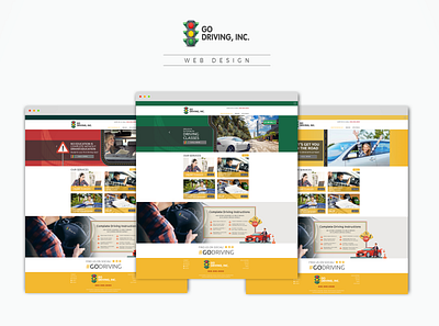 Web Design GoDriving academy design drive school web webdesign website