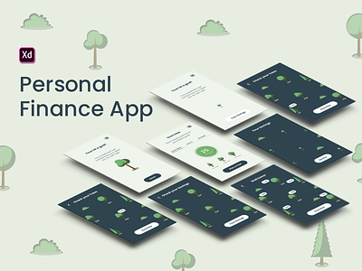 Personal Finance App app app design concept creative design finance landing layout mobile money ui ux uiux xd