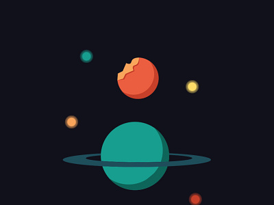 Bite on Planets Animation aftereffects animation design designer effects galaxy inspiration move planet world