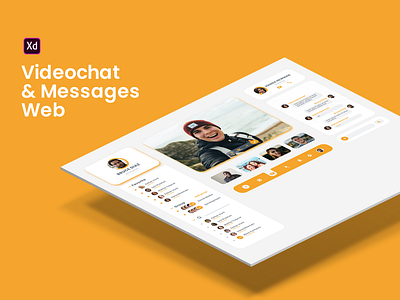 Videochat Web contacts design designs inspiration messages ui ux videochat web webdesign