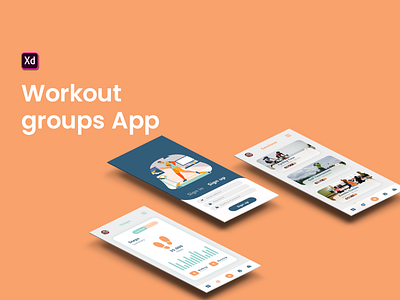 Workout Groups App app design events groups inspiration sport steps ui uiux ux workout