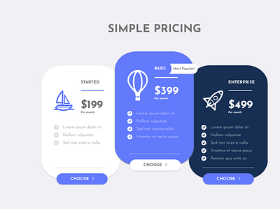 Pricing Table design designer illustration inspiration ui