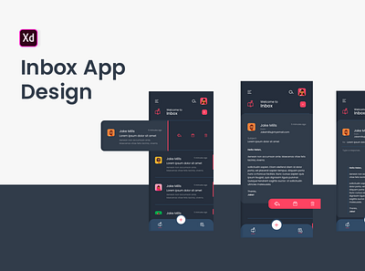 Inbox App app design designer inbox inspiration mail ui